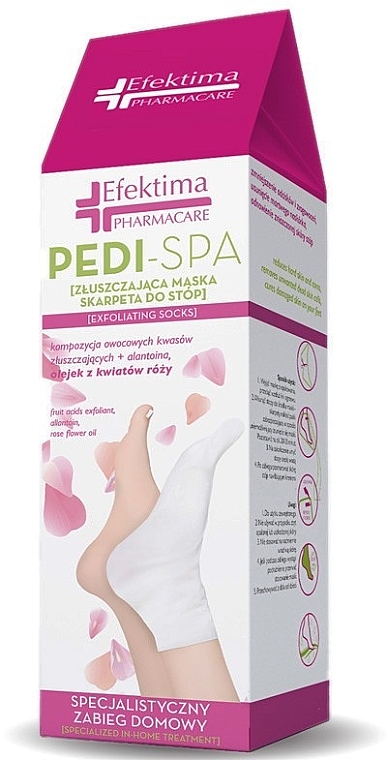 Відлущувальна маска-шкарпетки для ніг - Efektima Pharmacare Pedi-Spa Exfoliating Socks — фото N1