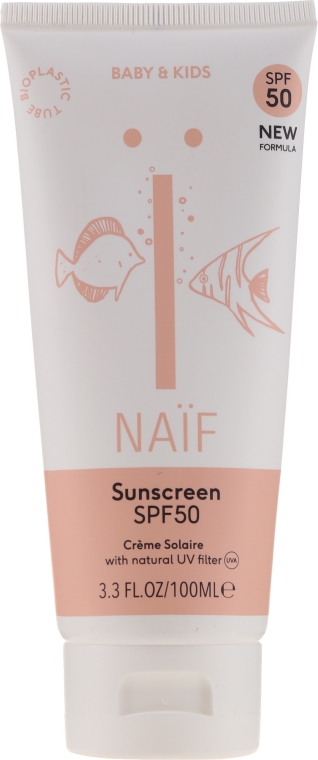 Детский солнцезащитный крем SPF 50 - Naif Baby & Kids Sunscreen SPF 50 — фото N1