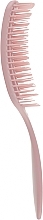 Щітка для волосся масажна, скелетон "Flexi", 24 см, пудрова - Titania — фото N2