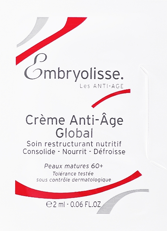 ПОДАРОК! Антивозрастной крем для лица - Embryolisse Anti-Age Global Cream 60+ (пробник) — фото N1