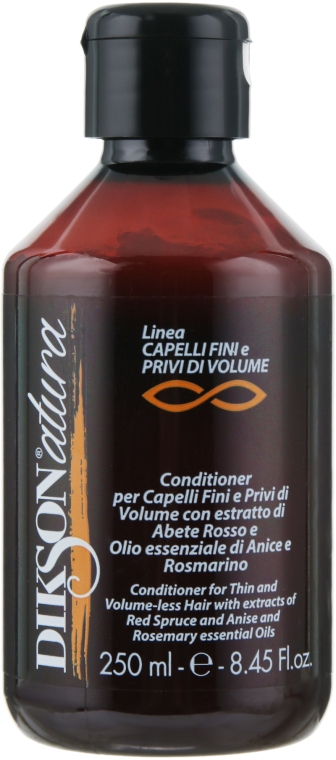 Кондиционер для тонких и лишенных объема волос с экстрактом красной ели - Dikson Natura Conditioner Volume — фото N1