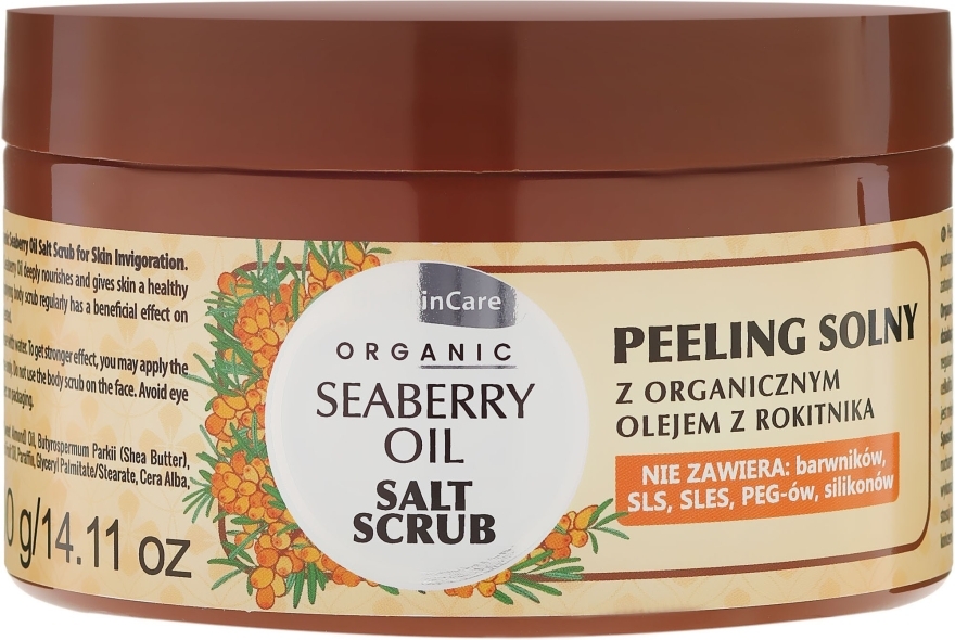 Солевой скраб для тела - GlySkinCare Organic Seaberry Oil Salt Scrub — фото N1