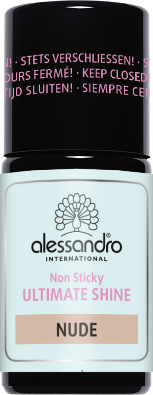 Глянцевый гель без липкого слоя - Alessandro International Ultimate Shine Non Sticky  — фото Nude