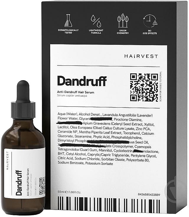 Сыворотка для волос против перхоти - Hairvest Dandruff Anti-Dandruff Hair Serum — фото N1