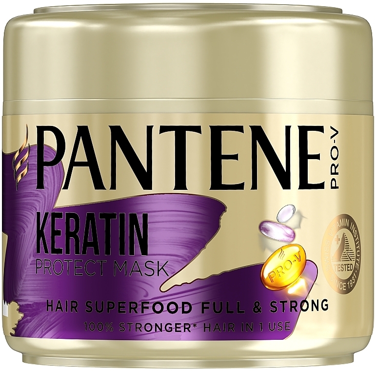 Маска для волосся з кератином "Живильний коктейль" - Pantene Keratin Protect Mask — фото N2