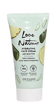 Увлажняющий крем для лица с органическим алоэ и ананасом - Oriflame Love Nature Hydrating Face Cream — фото N1