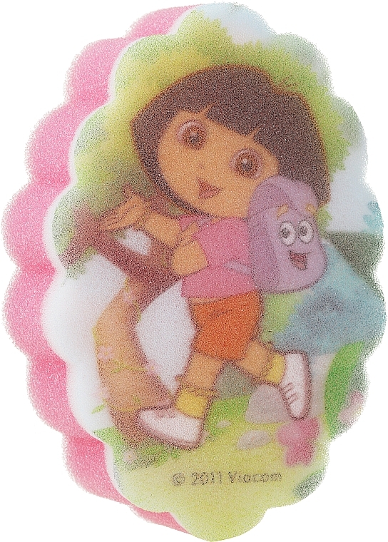 Мочалка банна дитяча "Дора", рожева - Suavipiel Dora Bath Sponge №1 — фото N1