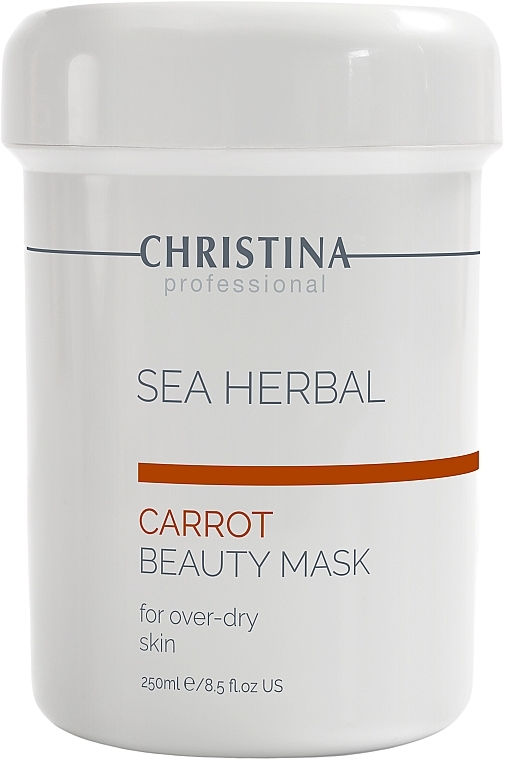 Морквяна маска для сухої, роздратованої, чутливої шкіри - Christina Sea Herbal Beauty Mask Carrot
