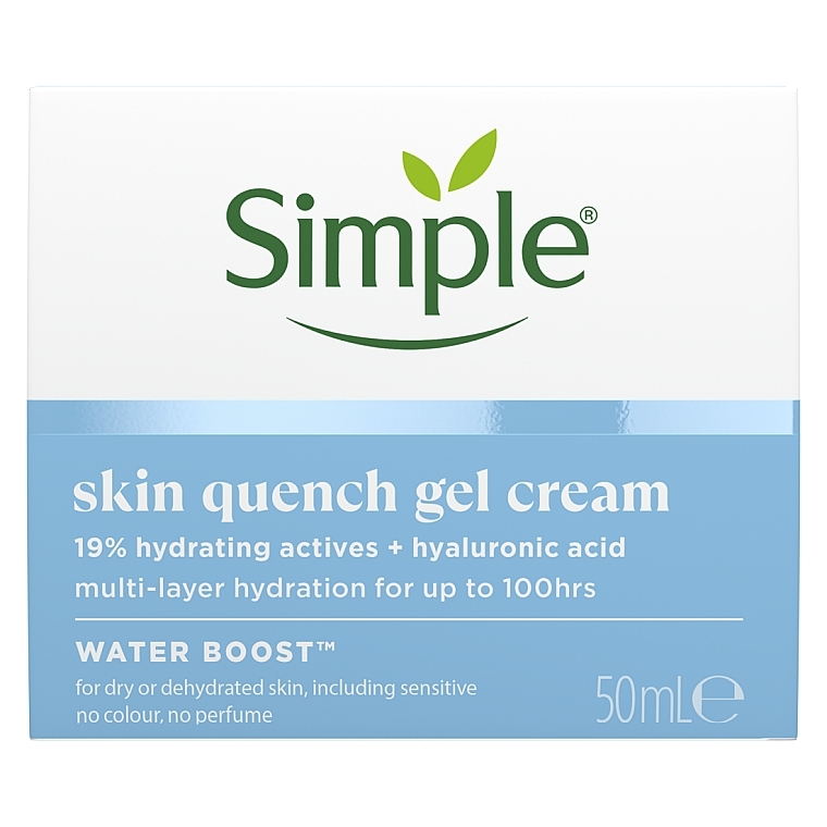 Заспокійливий нічний крем - Simple Water Boost Skin Quench Sleeing Cream