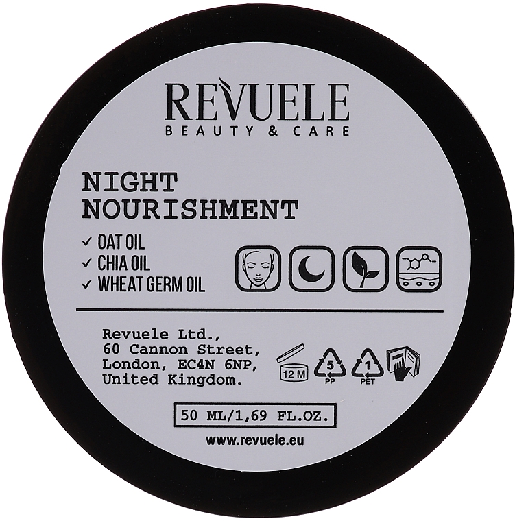 Живильний нічний крем для обличчя - Revuele Vegan & Organic Night Nourishment — фото N3