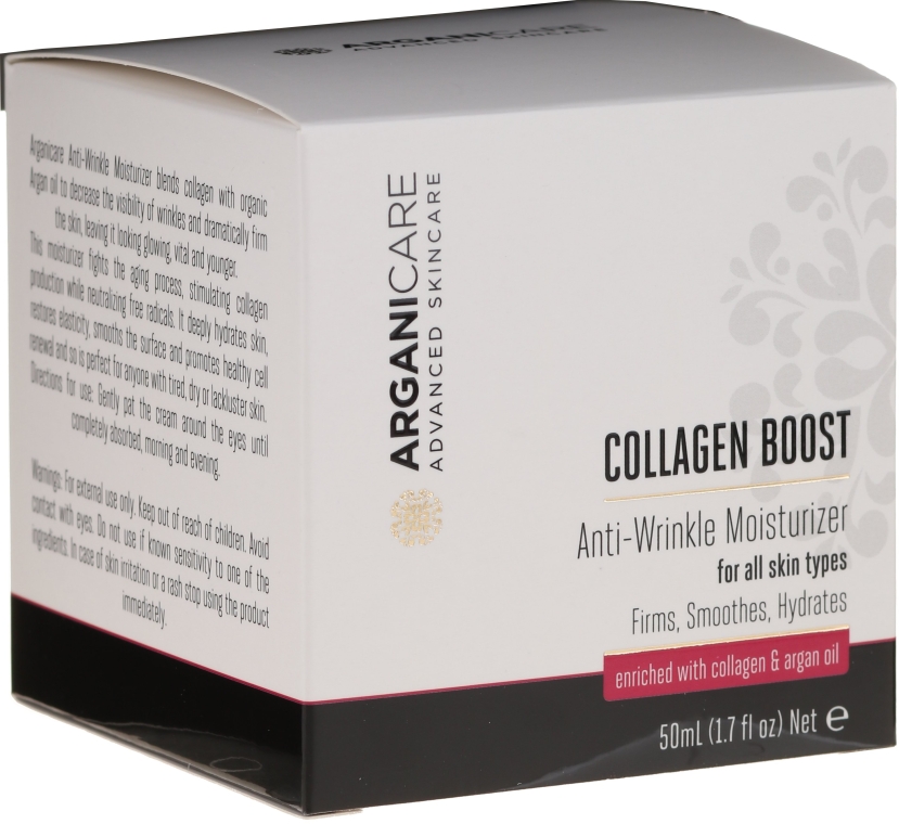 Зволожувальний крем від зморщок - Arganicare Collagen Boost Advanced Anti-Wrinkle Moisturizer — фото N2