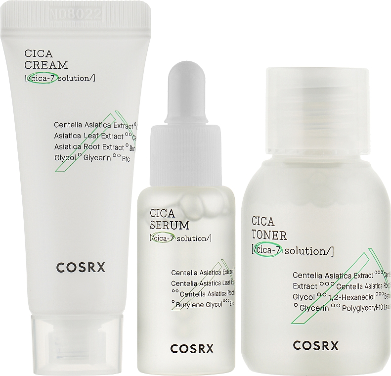 Набор для ухода за чувствительной кожей - Cosrx Pure Fit Trial Kit (toner/30ml + serum/10ml + cr/15ml) — фото N2