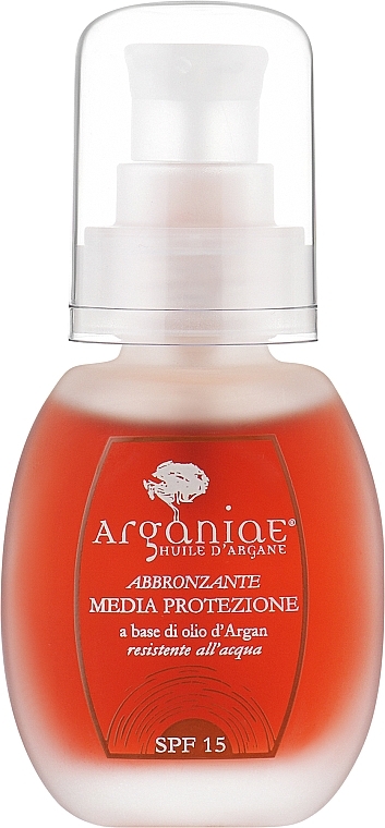 Солнцезащитное масло на основе арганового масла, SPF 15 - Arganiae Argan Oil Tanning Lotion SPF 15 — фото N1