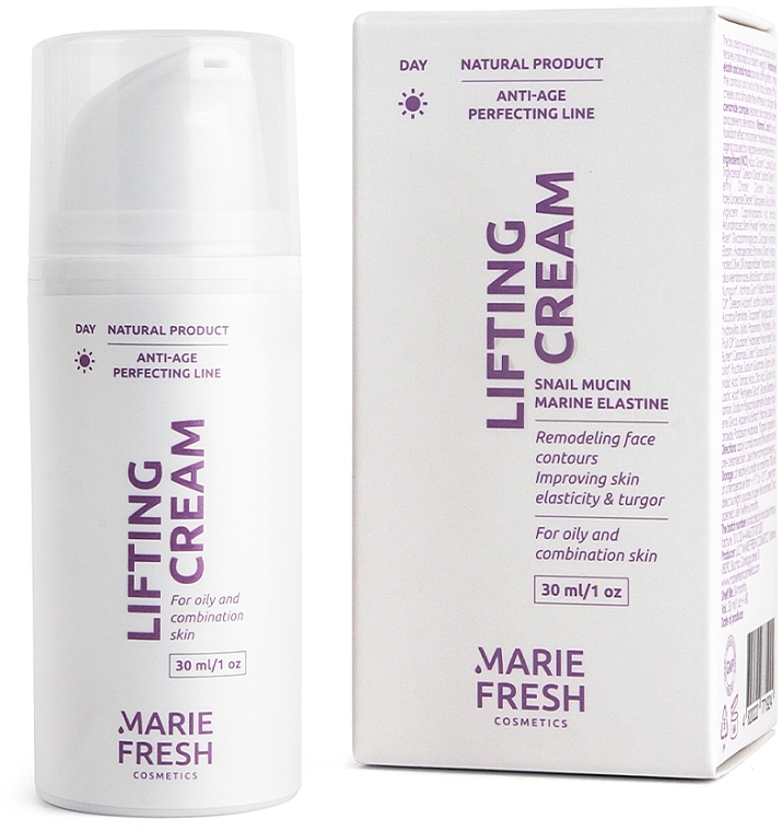 Денний крем-ліфтинг для жирної та комбінованої шкіри - Marie Fresh Cosmetics Anti-age Perfecting Line Lifting Day Cream