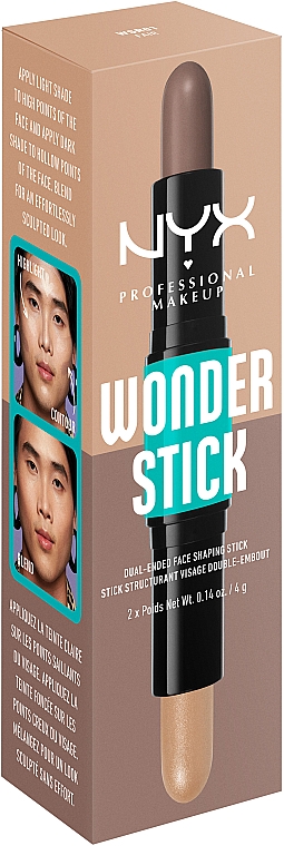 Двухсторонний контуринг-стик - NYX Professional Makeup Wonder Stick Dual Face Highlight & Contour — фото N2