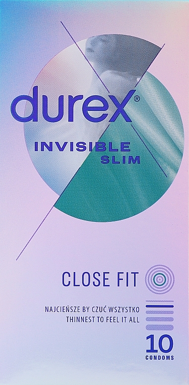 Презервативи, які щільно прилягають, 10 шт - Durex Invisible Close Fit — фото N2