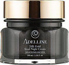 Парфумерія, косметика Крем для обличчя нічний, омолоджувальний з муцином равлика й золотом - Adelline 24k Gold Snail Night Cream