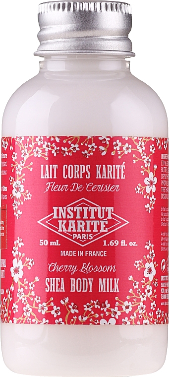 Набір - Institut Karite Fleur de Cerisier (sh/gel/50ml + b/milk/50ml + h/cr/75ml + soap/100g + bag) — фото N2