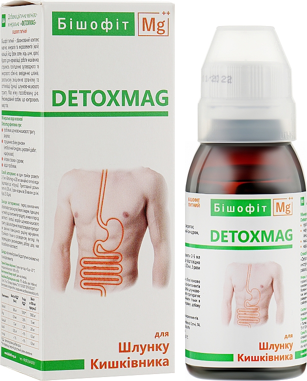 Магниево-минеральная диетическая добавка "Detoxmag" - Бишофит Mg++ — фото N2