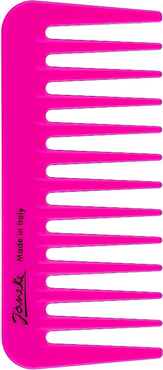 Гребінь 82871 із широкими зубцями, рожевий - Janeke Mini Supercomb Wide Teeth Pink Fluo — фото N1