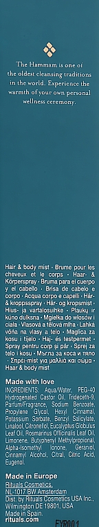Мист для тела и волос - Rituals The Ritual of Hammam Hair & Body Mist — фото N3