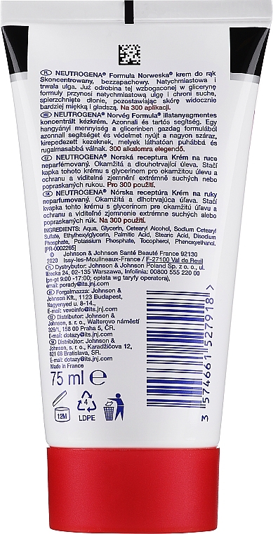 Концентрований крем для рук - Neutrogena Norwegian Formula Concentrated Unscented Hand Cream — фото N6