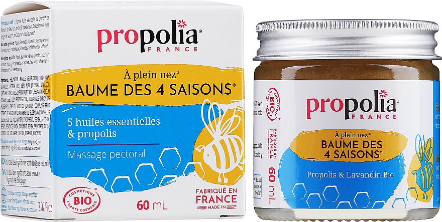 Бальзам "4 сезони" - Propolia 4 Seasons Balm Propolis & Lavandin Bio — фото N2