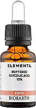 Духи, Парфюмерия, косметика Сироватка для обличчя "Гліколева кислота 10%" - Bioearth Elementa Exfo Buffered Glycolic Acid 10%