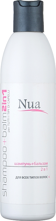 Шампунь і бальзам 2 в 1 для всіх типів волосся - Nua Shampoo + Balm 2 in 1