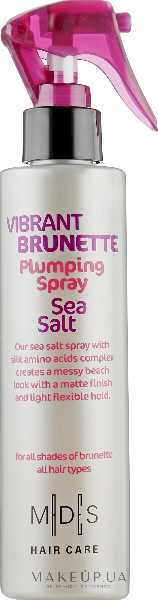 Тонізуючий спрей для волосся «Морська сіль. Пекуча брюнетка» - Mades Cosmetics Vibrant Brunette Plumping Sea Salt Spray — фото 200ml