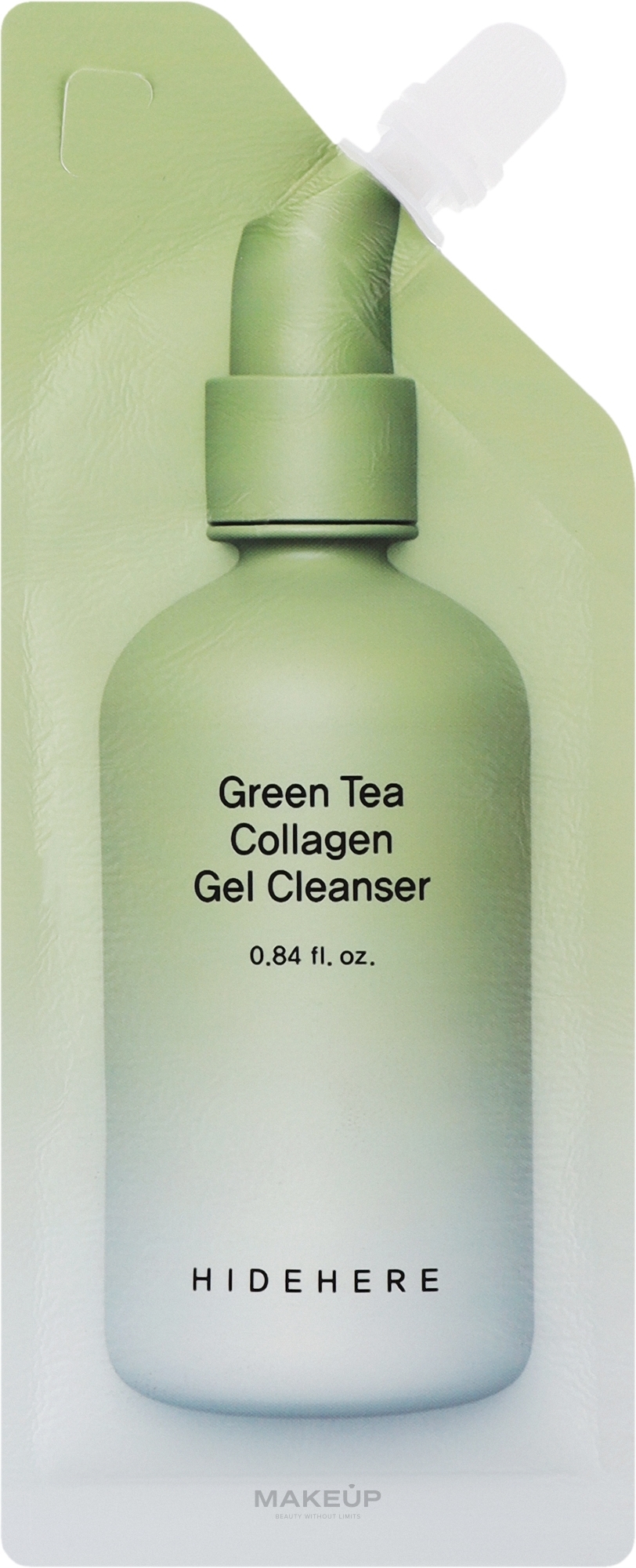 Коллагеновый гель для очищения кожи лица - Pink Hidehere Green Tea Collagen Gel Cleanser — фото 25ml