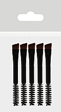 Набір пензлів для брів CS13, чорна ручка - Cosmo Shop (міні) — фото N1
