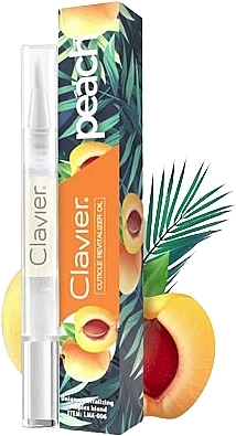 Відновлювальна олія для кутикули в олівці "Персик" - Clavier Peach Cuticule Revitalizer Oil — фото N1