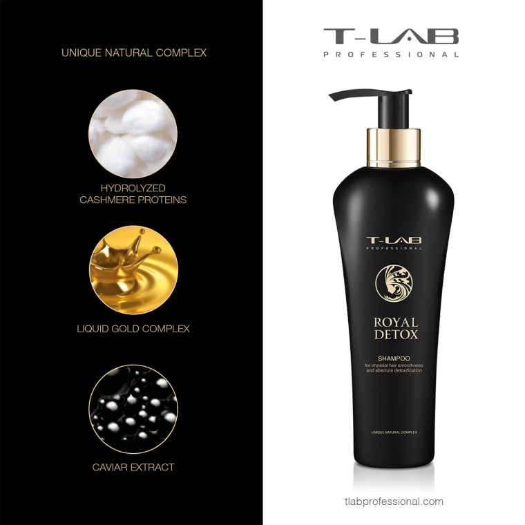 Шампунь для королівської гладкості і абсолютної детоксикації - T-LAB Professional Royal Detox Shampoo — фото N3