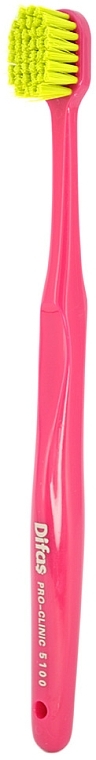 Зубна щітка "Ultra Soft" 512063, рожева із салатовою щетиною, в кейсі - Difas Pro-Clinic 5100 — фото N3