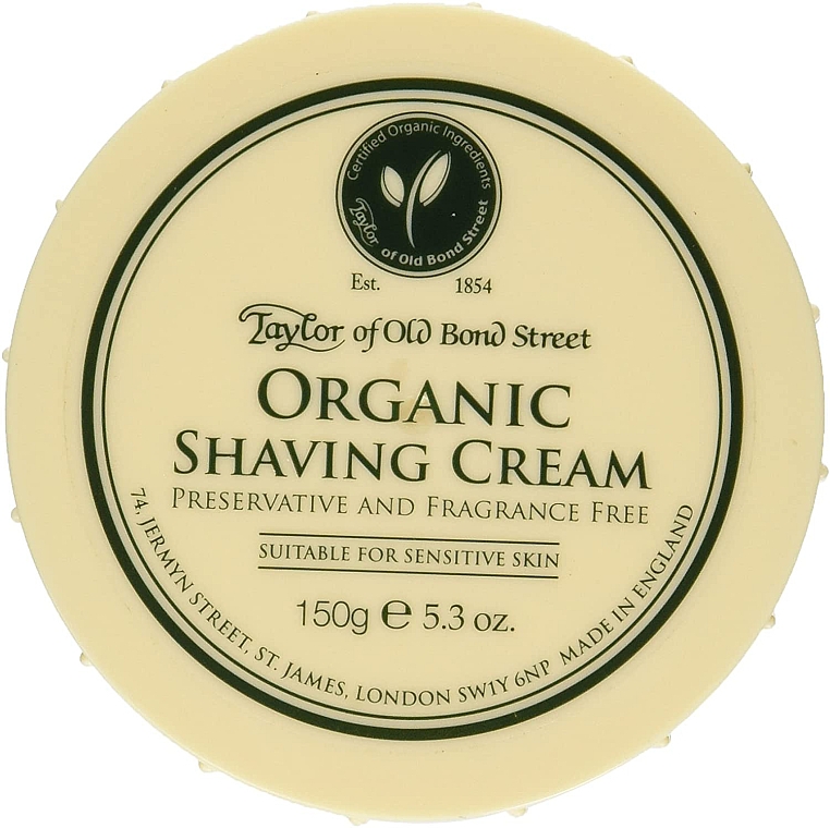 Крем для гоління - Taylor of Old Bond Street Organic Shaving Cream — фото N1