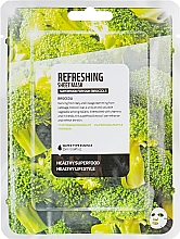 Парфумерія, косметика Тканинна маска для обличчя "Брокколі" - Superfood For Skin Refreshing Sheet Mask (пробник)