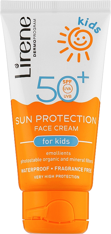 Сонцезахисний крем для обличчя SPF 50 - Lirene Kids Sun Protection Face Cream SPF 50 — фото N1