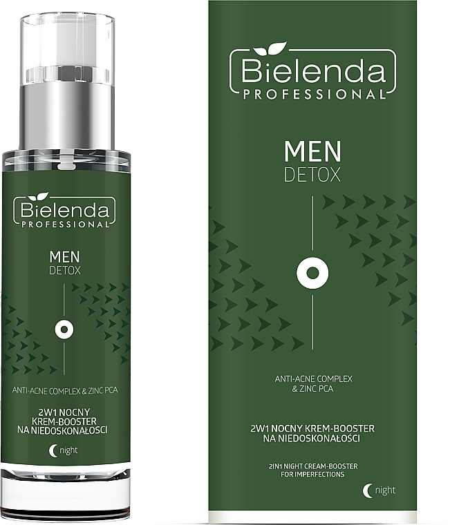 Ночной крем-бустер от несовершенств - Bielenda Professional Men Detox — фото N1