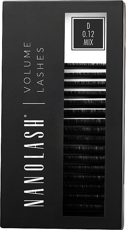 Накладные ресницы D, 0.12 (6-13 мм), mix - Nanolash Volume Lashes — фото N9