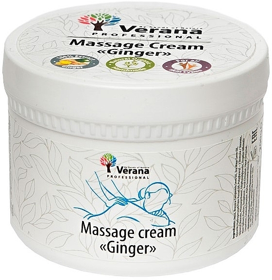Крем для масажу "Імбирний" - Verana Massage Cream Ginger — фото N1