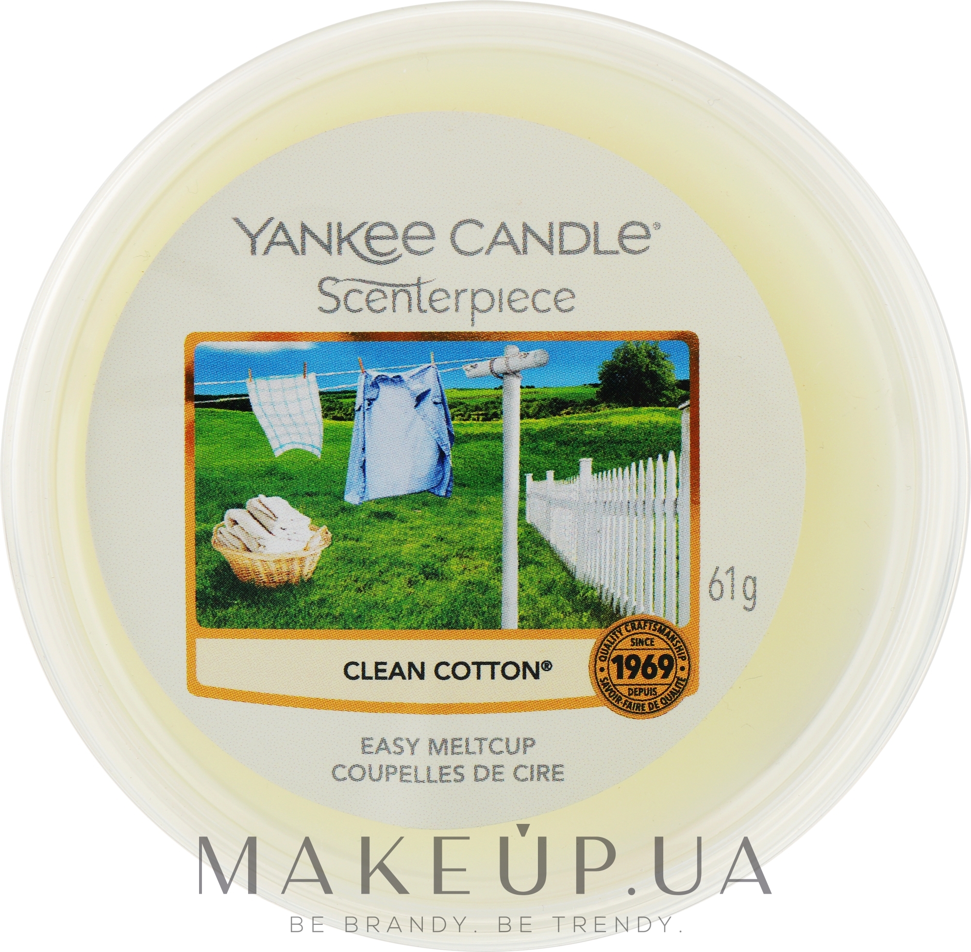Ароматичний віск - Yankee Candle Clean Cotton Scenterpiece Melt Cup — фото 61g
