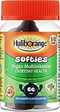 Парфумерія, косметика Веганські мультивітаміни для дітей - Haliborange Softies Vegan Multivitamin Blueberry