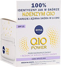Заспокійливий денний крем проти зморщок для чутливої шкіри - NIVEA Q10 Power Anti-Wrinkle Day Cream SPF15 — фото N1