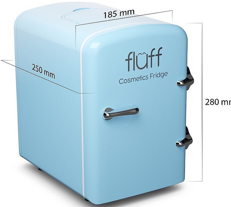 Косметический мини-холодильник, голубой - Fluff Cosmetic Fridge — фото N3