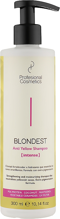 Шампунь анти-желтизна - Profesional Cosmetics Blondest Anti Yellow Intense Shampoo — фото N1
