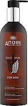 Шампунь от выпадения волос с экстрактом розмарина - Angel Professional Black Angel For Men Hair Recovery Shampoo — фото N1