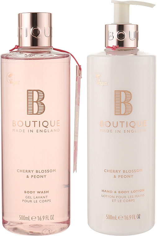 Набір - Grace Cole Boutique Cherry Blossom & Peony Body Care Duo (b/lot/500ml + sh/gel/500ml) — фото N2