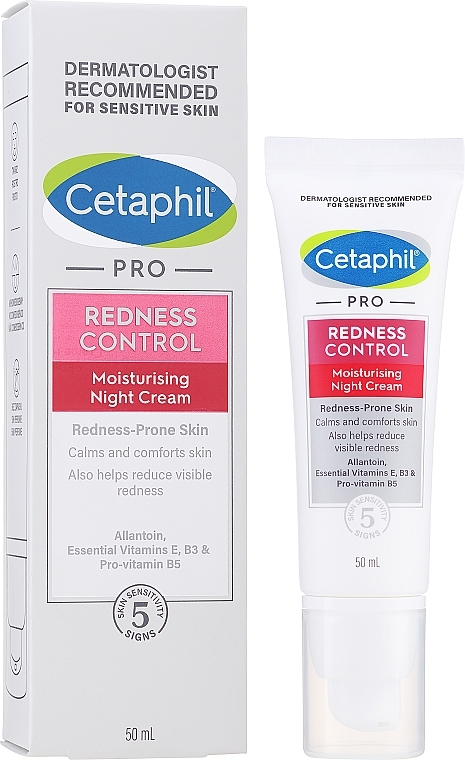 Увлажняющий ночной крем для лица - Cetaphil Pro Redness Control Moisturizer Night Cream 5 Signs Skin Sensitivity — фото N1