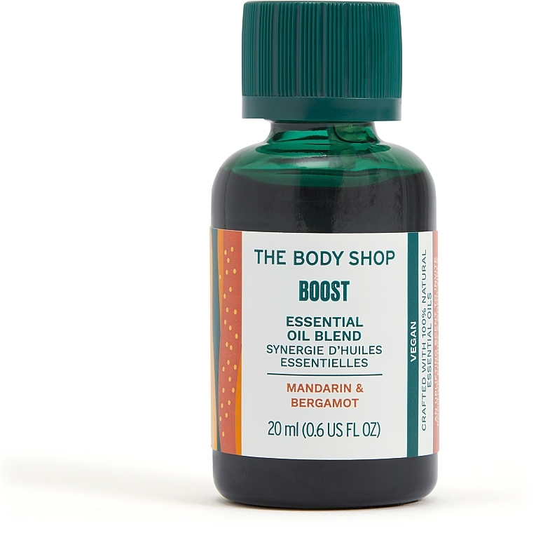 Суміш ефірних олій "Бергамот та мандарин". Заряд енергії - The Body Shop Boost Essential Oil Blend — фото N1